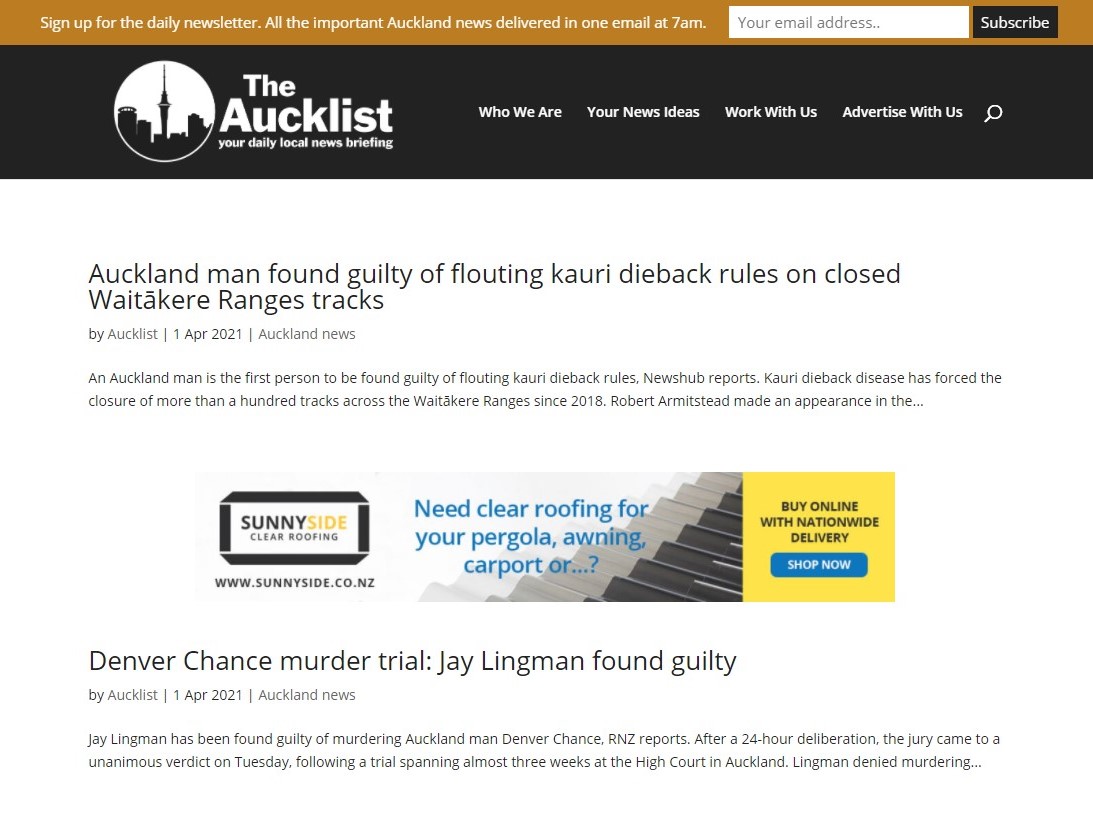 The Aucklist - daily local news briefing in Auckland